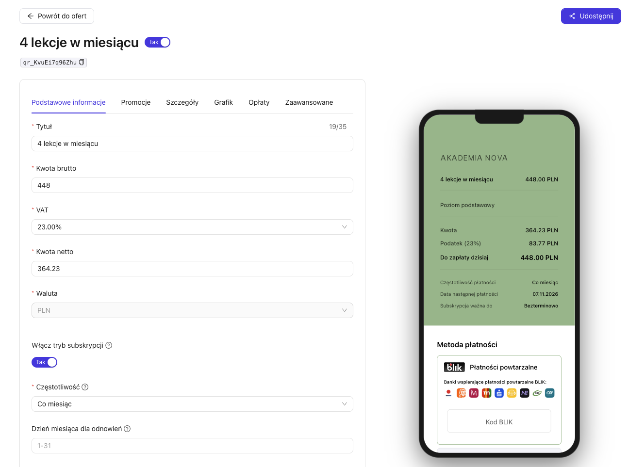 Set up a recurring payment in a minute